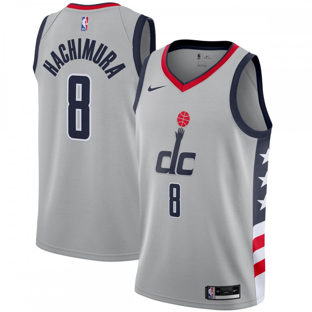 Rui Hachimura Washington Wizards 2020/21 Swingman Player Jersey Gray - City Edition-Pro Kit Vault | Brand New 26/27 Sports Jerseys